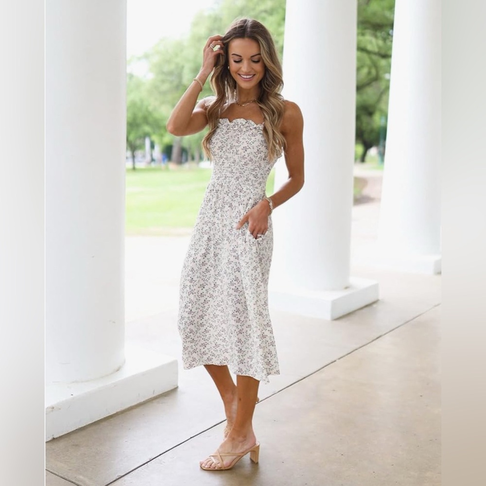 Mini Floral Print Midi Dress‎ NWT!